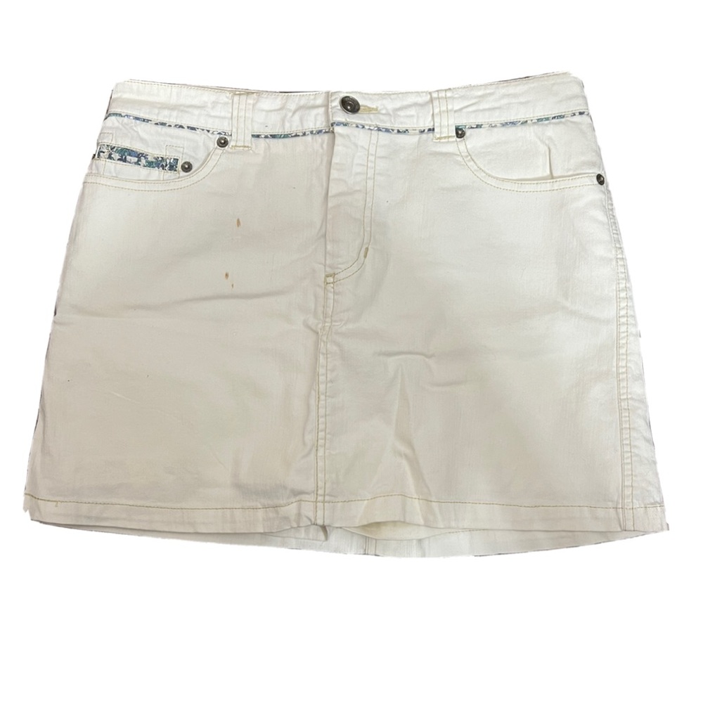 Womens High Sierra White Denim Mini Skirt Size 4